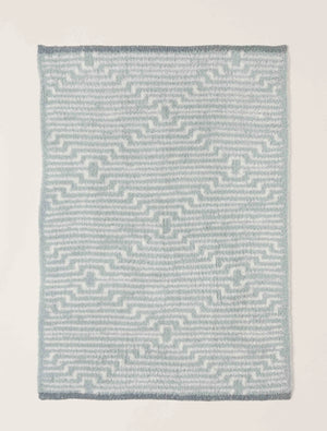 COZYCHIC GEO STRIPE STROLLER BLANKET- BLUE WATER