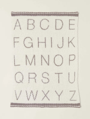 COZYCHIC ALPHABET STROLLER BLANKET- CREAM