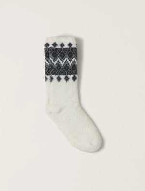 COZYCHIC FAIR ISLE SOCKS- PEARL