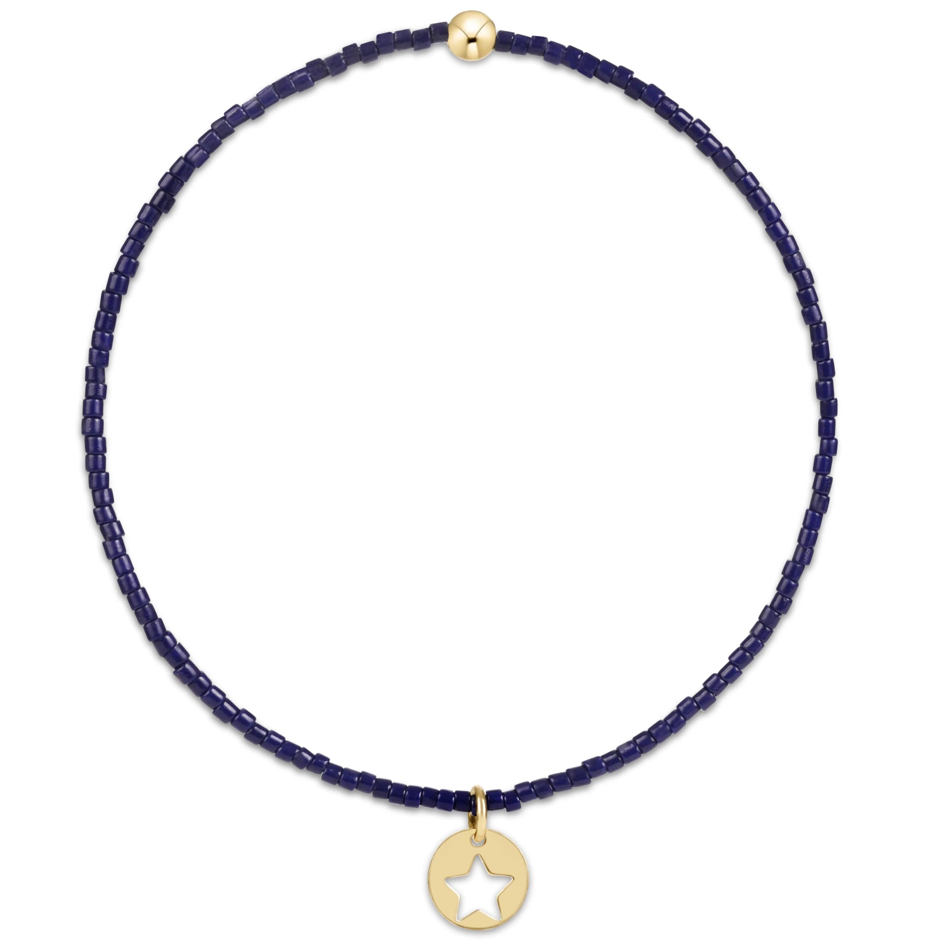 HOPE CLASSIC BRACELET- NAVY STAR SMALL GOLD DISC