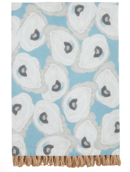 BLUE REPEAT OYSTER TOWEL - Molly's! A Chic and Unique Boutique 