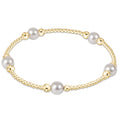 PURPOSE PEARL 6MM BEAD BRACELET GOLD