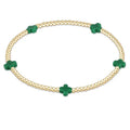Signature Cross Small Gold 2mm Bracelet- Emerald - Molly's! A Chic and Unique Boutique 