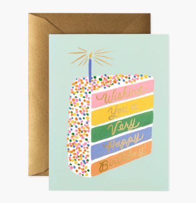 CAKE SLICE BIRTHDAY CARD - Molly's! A Chic and Unique Boutique 