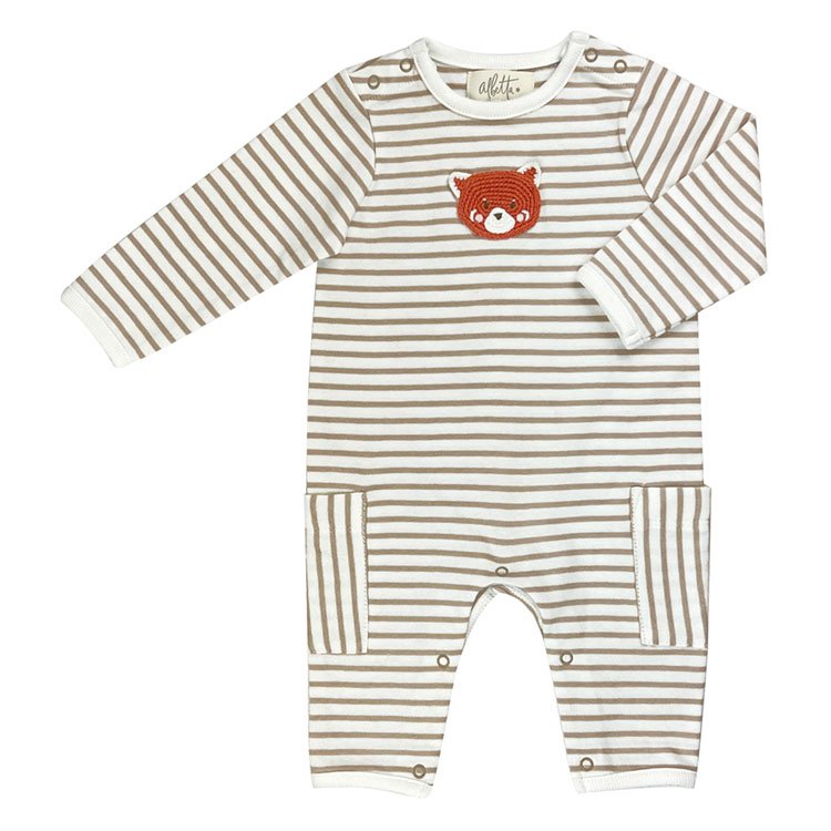 Crochet Rusty Panda Baby Romper - Molly's! A Chic and Unique Boutique 