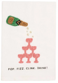 CHAMPAGNE TOWER BEADED TOWEL - Molly's! A Chic and Unique Boutique 