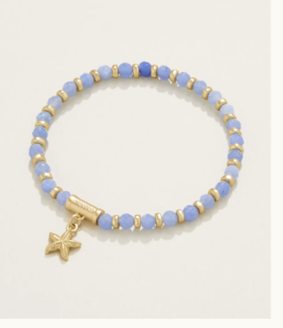 CALM WATERS STRETCH BRACELET BLUE AVENTURINE