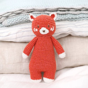 Crochet Rusty Panda Rattle Toy/ Doll