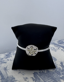 EXPLORER SAND DOLLAR CUFF BRACELET SILVER - Molly's! A Chic and Unique Boutique 