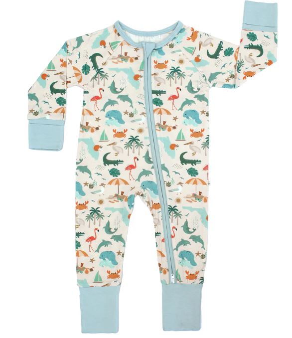 EXPLORE FLORIDA BAMBOO CONVERTIBLE BABY PAJAMAS - Molly's! A Chic and Unique Boutique 
