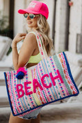 BEACH TASSLED OVERSIZED TOTE BAG - Molly's! A Chic and Unique Boutique 