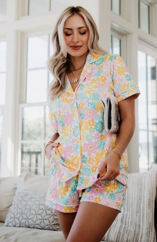 SPRING FLOWERS PJ SET - Molly's! A Chic and Unique Boutique 