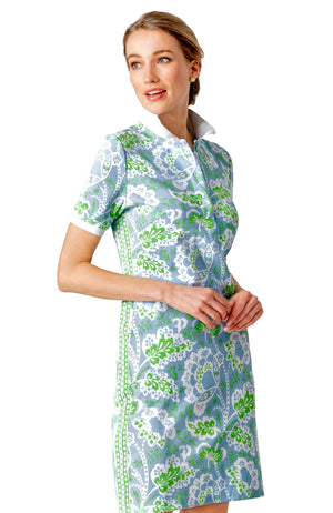 PIQUE SERVE IT UP DRESS- FLORA