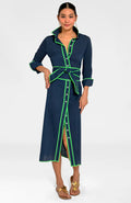 SHIRT TAILS LONG DRESS- NAVY - Molly's! A Chic and Unique Boutique 