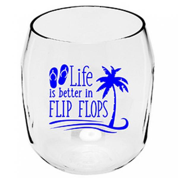 LIFE IS BETTER IN FLIP FLOPS WINE TUMBLER - Molly's! A Chic and Unique Boutique 