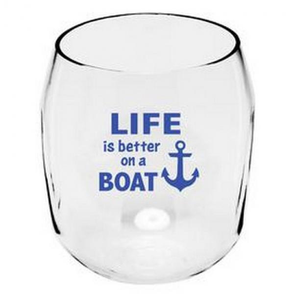 LIFE IS BETTER ON A BOAT WINE TUMBLER - Molly's! A Chic and Unique Boutique 