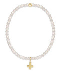 Egirl Classic Pearl 3mm Bead Bracelet- Signature Cross Gold - Molly's! A Chic and Unique Boutique 