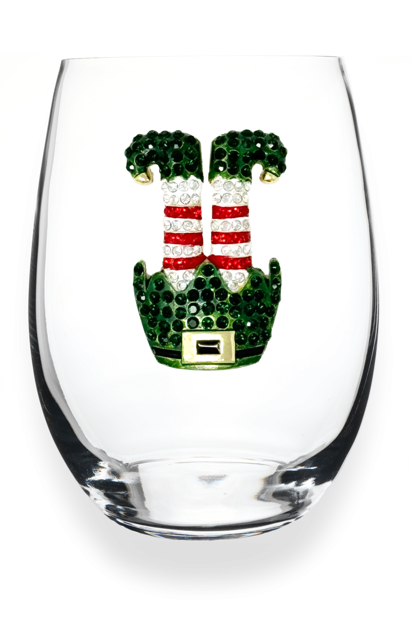 JEWELED ELF FEET STEMLESS WINE GLASS - Molly's! A Chic and Unique Boutique 