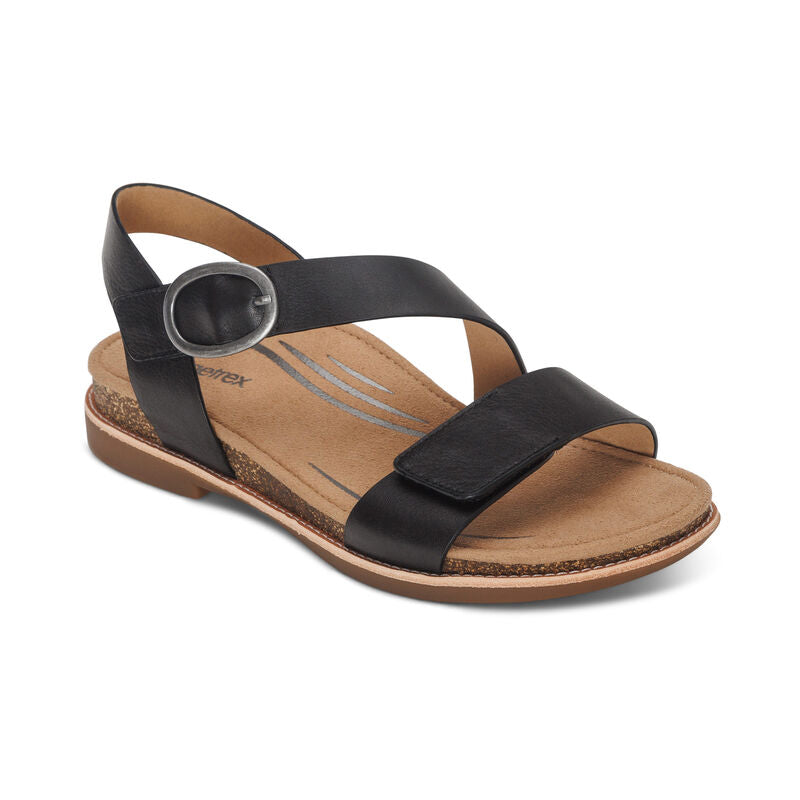 TAMARA ASSYMETRICAL QUARTER STRAP SANDAL - Molly's! A Chic and Unique Boutique 