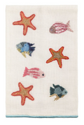STARFISH AND FISH BEADED TOWEL - Molly's! A Chic and Unique Boutique 