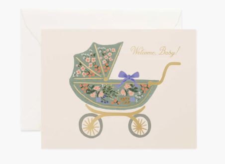 FLORAL PRAM GREETING CARD - Molly's! A Chic and Unique Boutique 