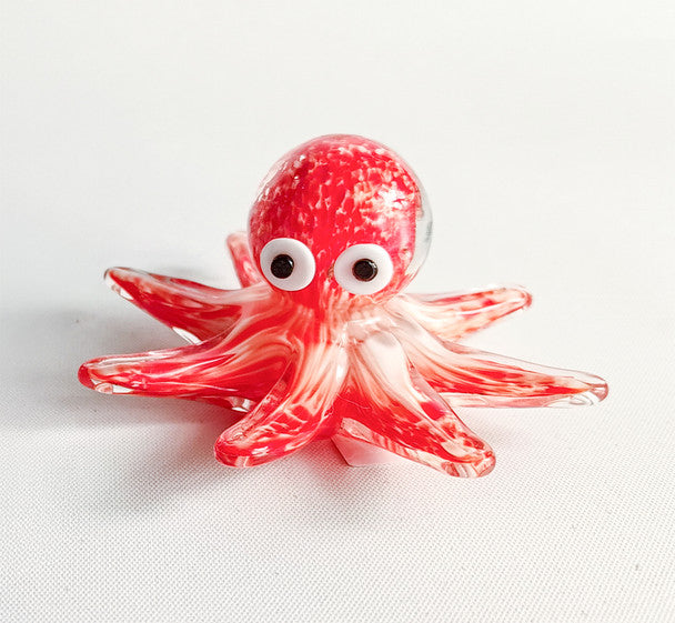 RED GLASS SMALL OCTOPUS - Molly's! A Chic and Unique Boutique 