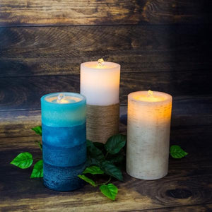 CANDLE FOUNTAIN-TEAL OMBRE