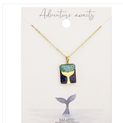 GOLD WHALE TAIL NECKLACE - Molly's! A Chic and Unique Boutique 