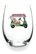 JEWELED GOLF CART STEMLESS WINE GLASS - Molly's! A Chic and Unique Boutique 