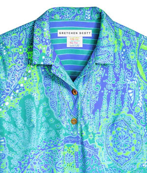 SERVE IT UP DRESS GRAND BAZAAR- TURQUOISE - Molly's! A Chic and Unique Boutique 