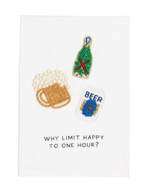 HAPPY HOUR BEADED TOWEL - Molly's! A Chic and Unique Boutique 