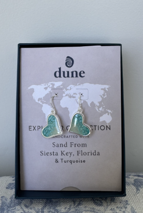 EXPLORER HEART DROP EARRINGS TURQ/SILVER - Molly's! A Chic and Unique Boutique 