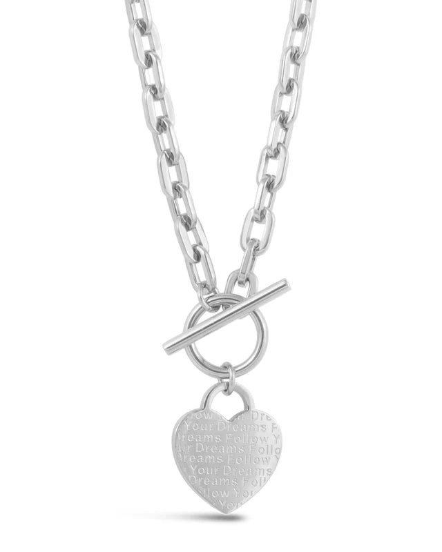 HEART TOGGLE NECKLACE SILVER - Molly's! A Chic and Unique Boutique 