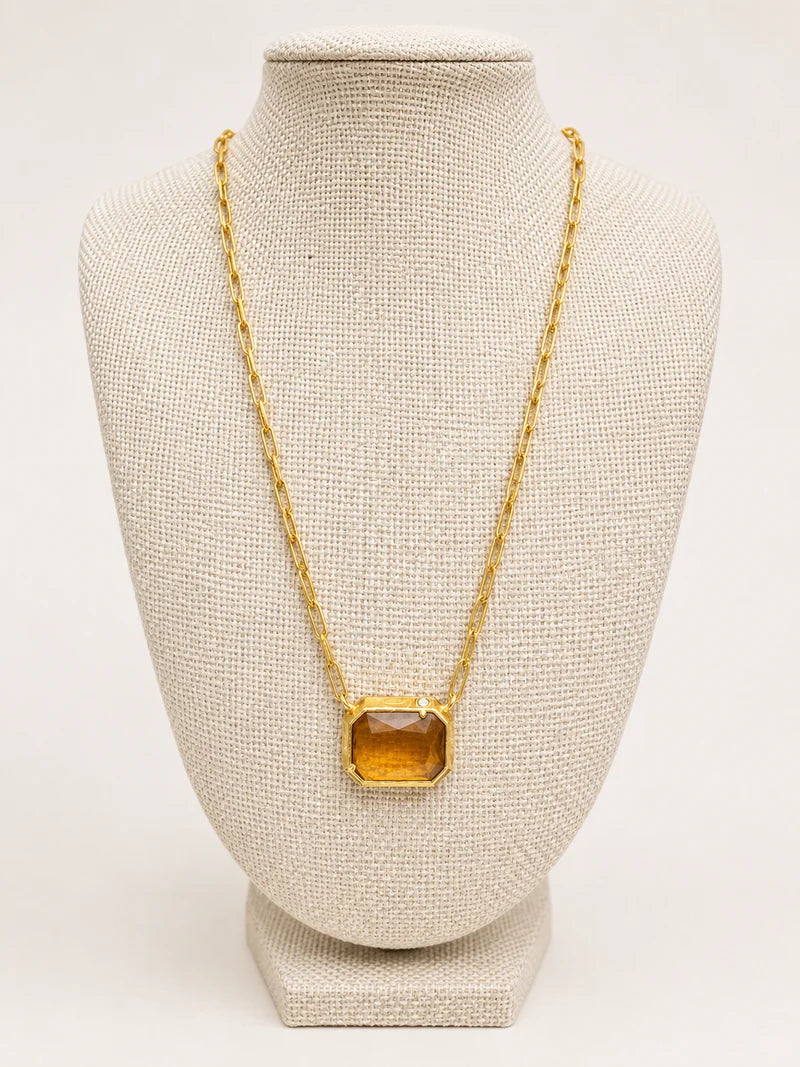 MARION RECTANGLE NECKLACE 20" - Molly's! A Chic and Unique Boutique 