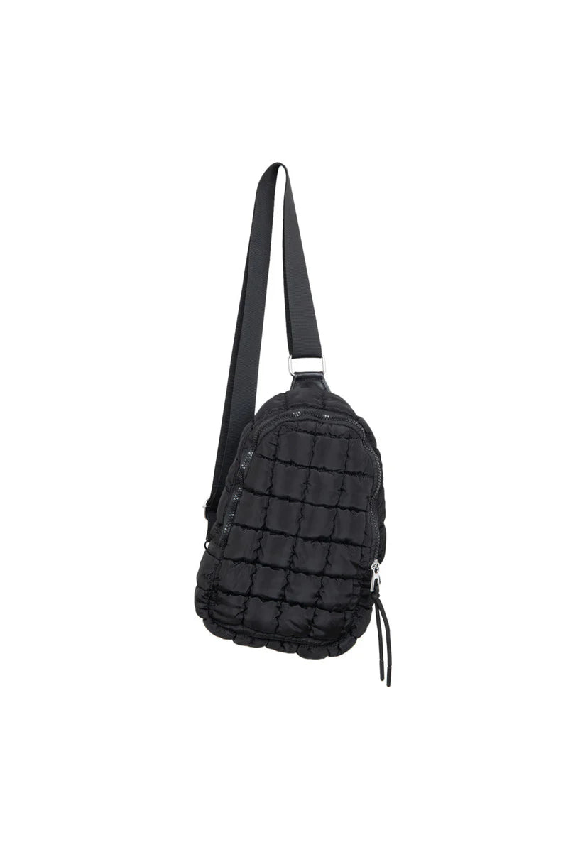 BLACK QUILTED CROSSBODY SLING BAG *PREVIEW* - Molly's! A Chic and Unique Boutique 