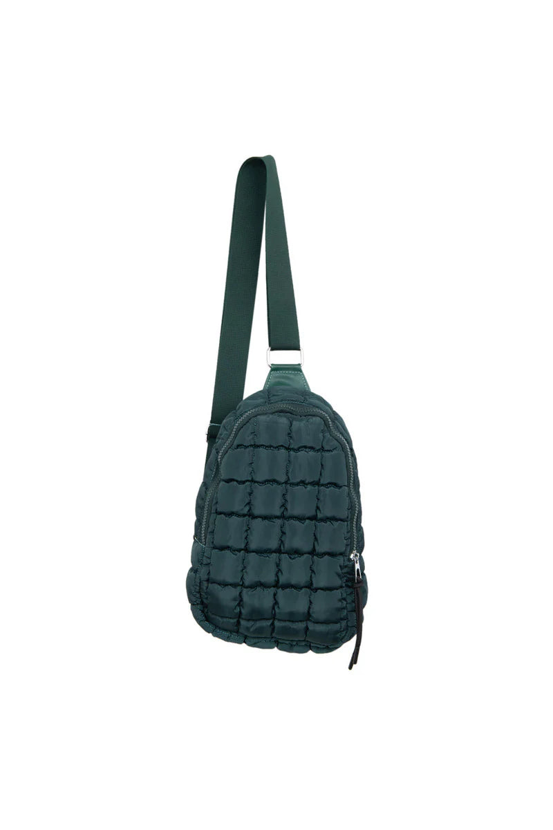 FOREST GREEN QUILTED SLING BAG *PREVIEW* - Molly's! A Chic and Unique Boutique 