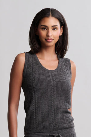 COZYCHIC ULTRA LITE CABLE KNIT TANK *PREVIEW* - Molly's! A Chic and Unique Boutique 