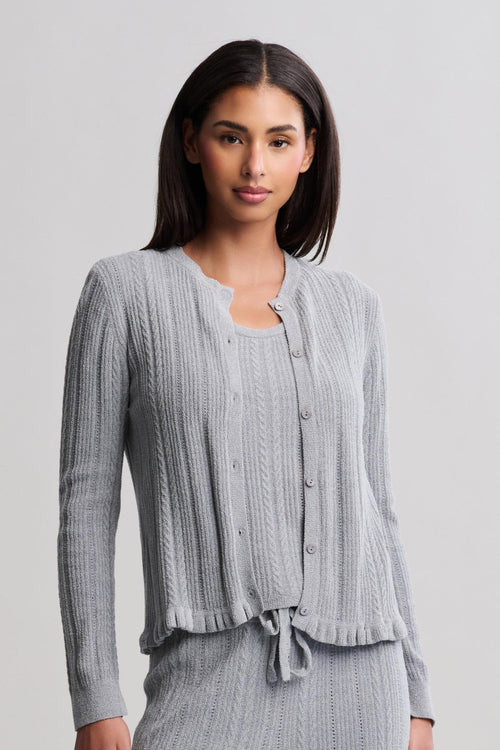 COZYCHIC ULTRA LITE CABLE KNIT CARDIGAN WITH RUFFLE *PREVIEW* - Molly's! A Chic and Unique Boutique 