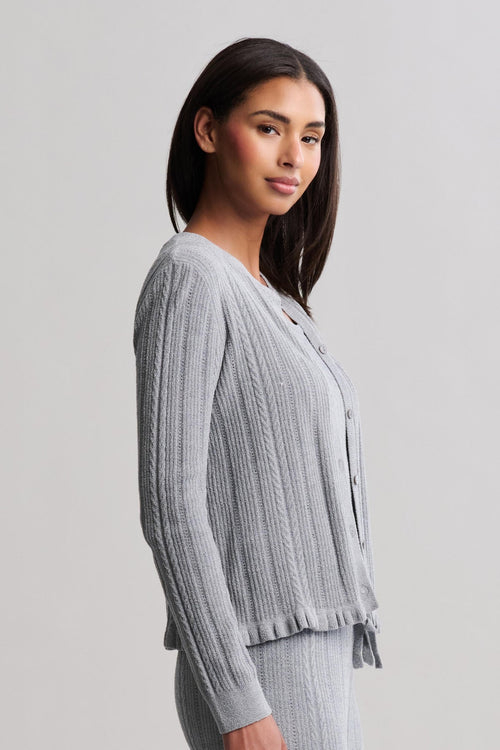 COZYCHIC ULTRA LITE CABLE KNIT CARDIGAN WITH RUFFLE *PREVIEW* - Molly's! A Chic and Unique Boutique 