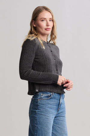 COZYCHIC ULTRA LITE CABLE KNIT CARDIGAN WITH RUFFLE *PREVIEW* - Molly's! A Chic and Unique Boutique 