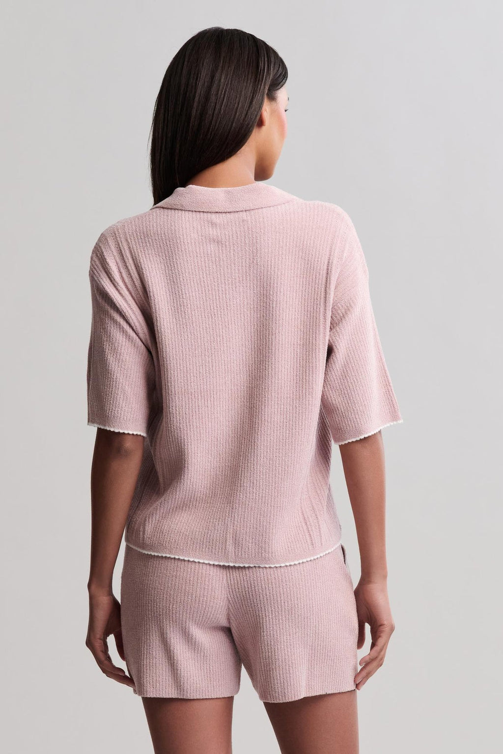 COZYCHIC ULTRA LITE CONTRAST SCALLOP SHORT SLEEVE SHIRT AND SHORT SET *PREVIEW* - Molly's! A Chic and Unique Boutique 