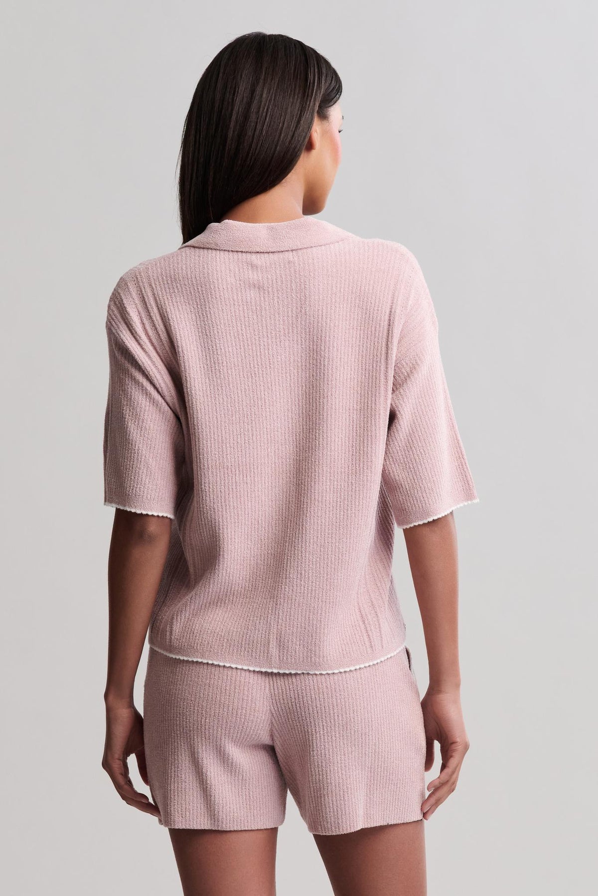 COZYCHIC ULTRA LITE CONTRAST SCALLOP SHORT SLEEVE SHIRT AND SHORT SET *PREVIEW* - Molly's! A Chic and Unique Boutique 