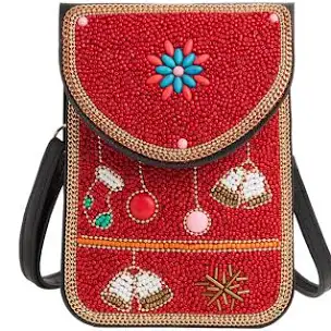 ARTISAN BEADED HOLIDAY CHRISTMAS BULBS CROSSBODY *PREVIEW* - Molly's! A Chic and Unique Boutique 