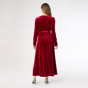 IVA TEXTURED STRIPE VELOUR WRAP DRESS *PREVIEW* (NEED PICTURE OF BLACK) - Molly's! A Chic and Unique Boutique 