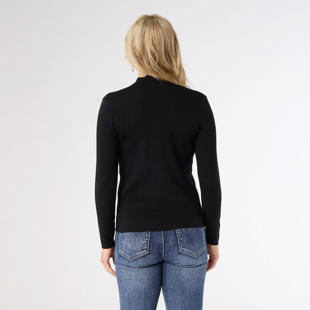 ATAYA SWEATER WITH STRIPE SPARKLE SLEEVE *PREVIEW* - Molly's! A Chic and Unique Boutique 