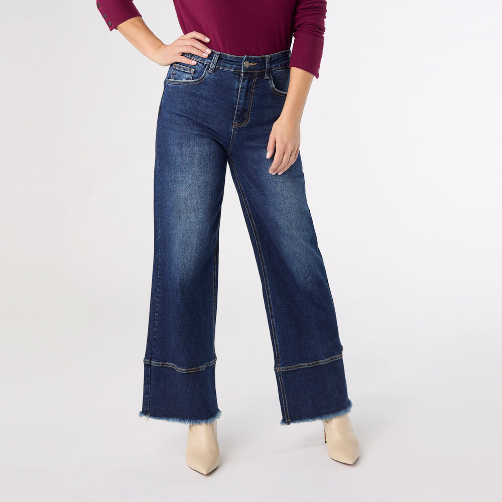 EVERSTRETCH WIDE LEG WITH RAW WIDE HEM *PREVIEW* - Molly's! A Chic and Unique Boutique 