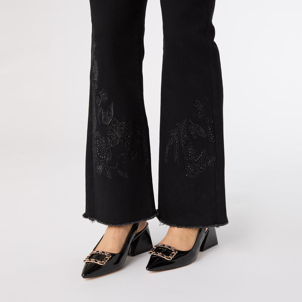 EVERSTRETCH BABY BOOTCUT WITH BOTTOM EMBROIDERY *PREVIEW* - Molly's! A Chic and Unique Boutique 