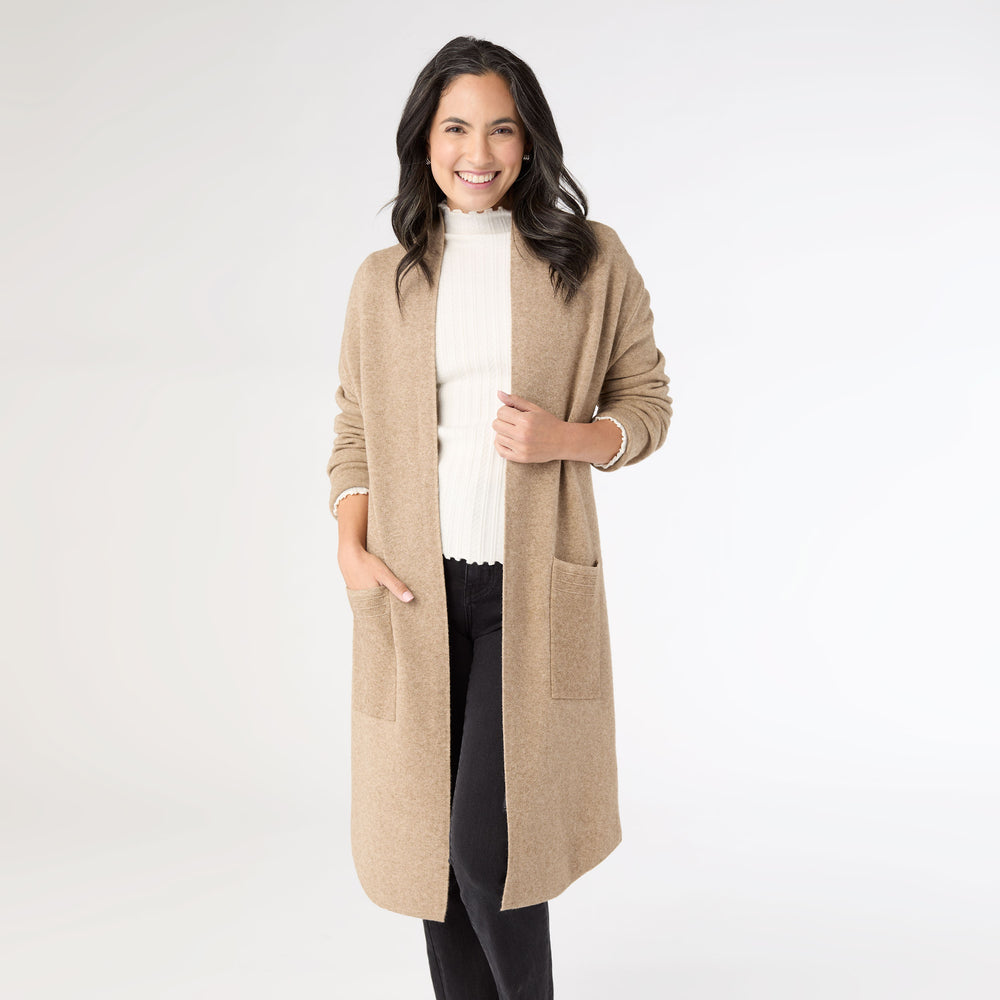 HEAVENLY-LUXE LONG CARDIGAN WITH LATTICE BACK *PREVIEW* - Molly's! A Chic and Unique Boutique 