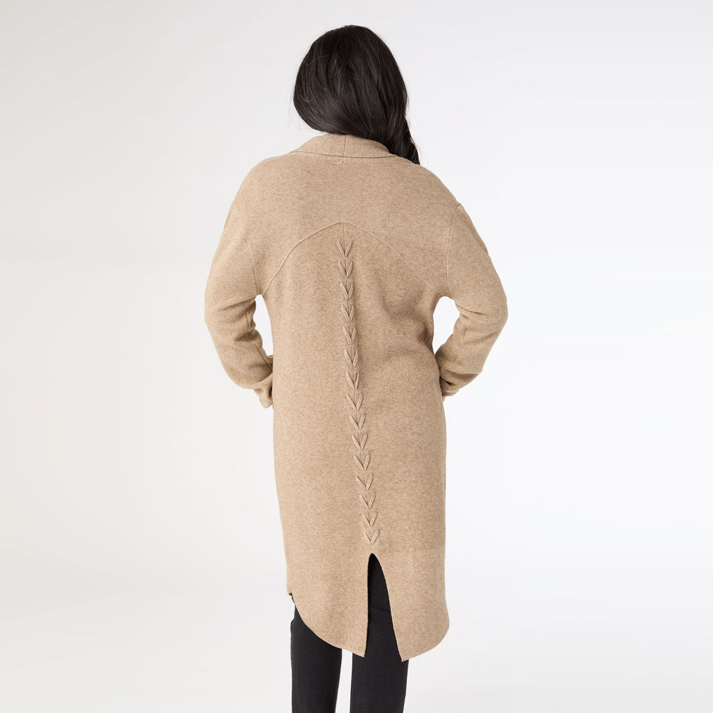 HEAVENLY-LUXE LONG CARDIGAN WITH LATTICE BACK *PREVIEW* - Molly's! A Chic and Unique Boutique 