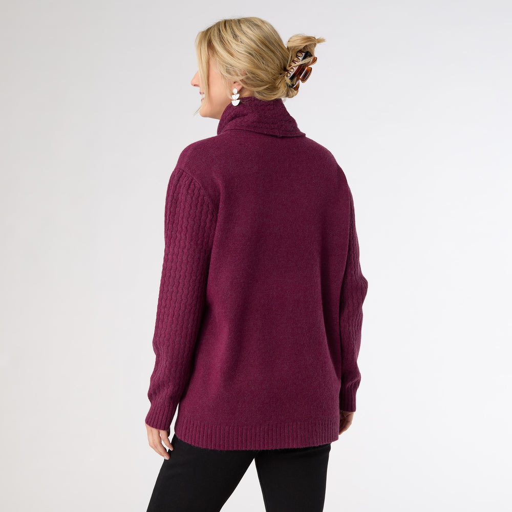 HEAVENLY-LUXE COWL NECK CABLE SWEATER WITH POCKETS *PREVIEW* - Molly's! A Chic and Unique Boutique 